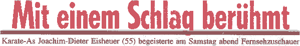 kampfkunstschule eisheuer - fernsehen